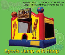 Sports Jumper with Hoop Bounce House